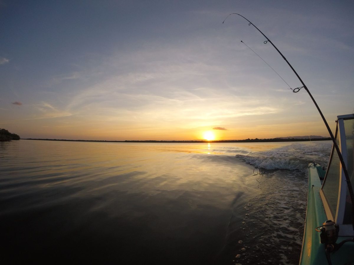 Fishing at sunset in Marathon, FL